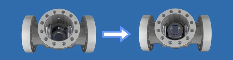 Válvula de bola de entrada superior