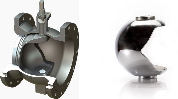 Válvula de bola con puerto en V