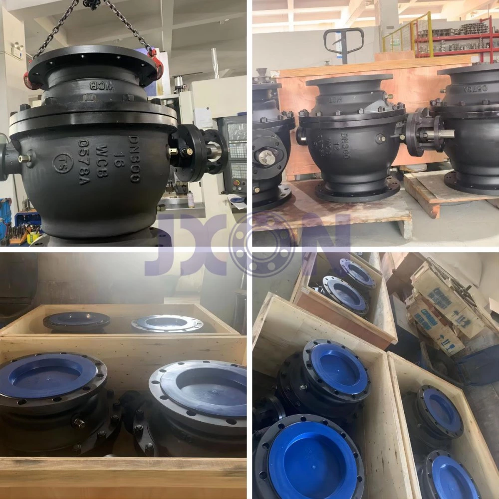 Válvula de bola con brida montada en muñón de acero fundido