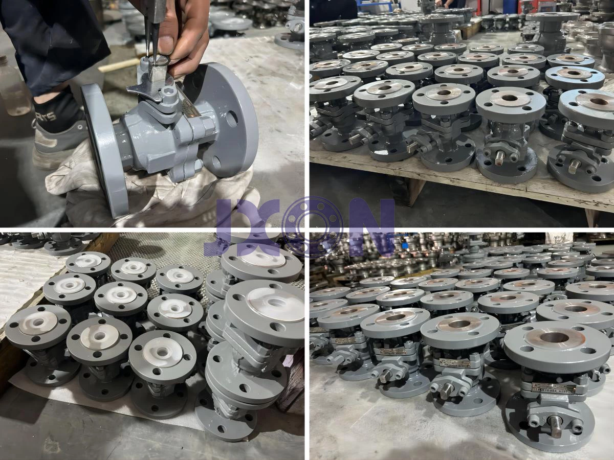 Válvula de bola con brida de sellado duro