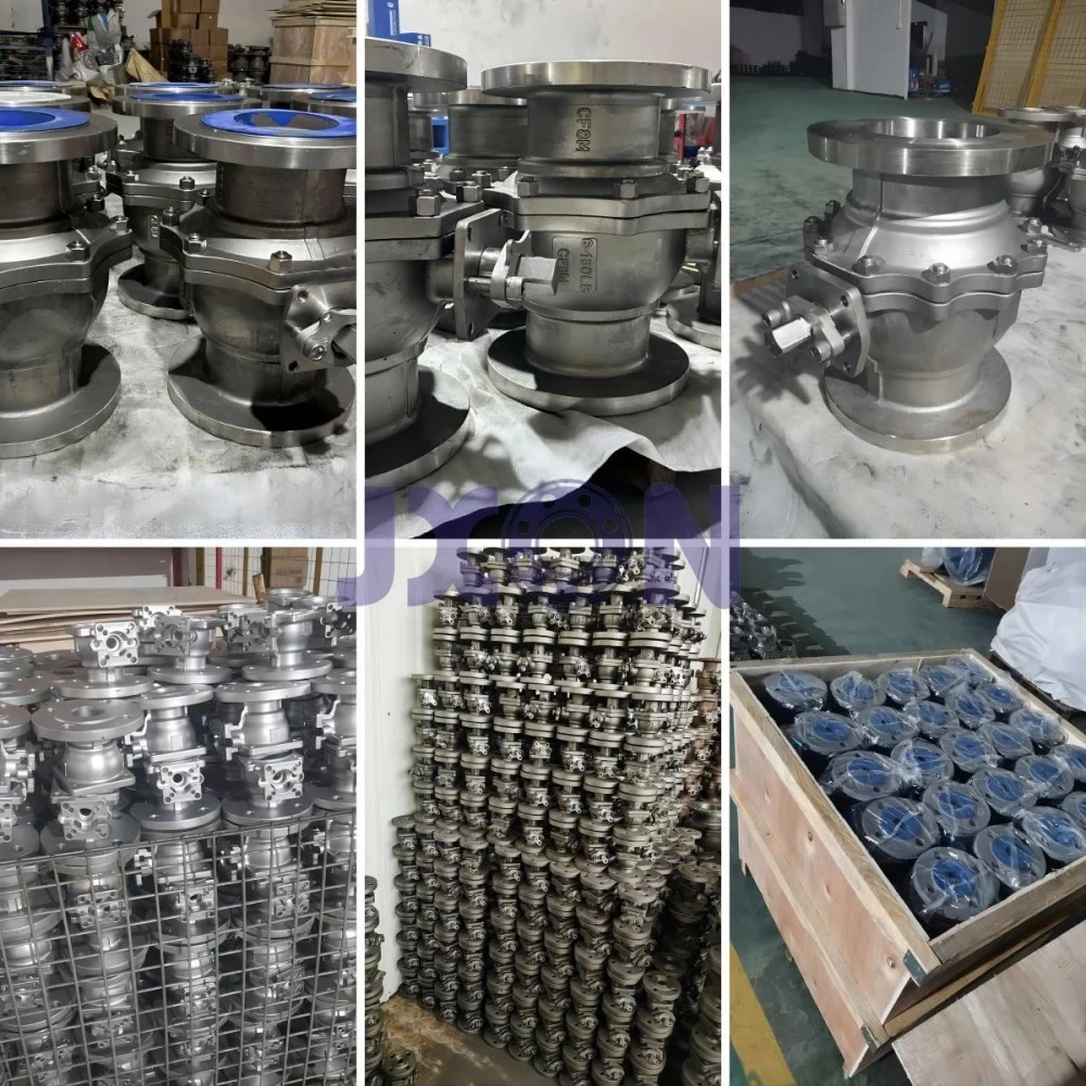 Válvula de bola con brida de acero fundido DIN