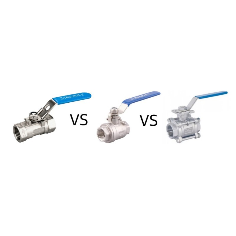 The differences between one-piece, two-piece, and three-piece ball valves