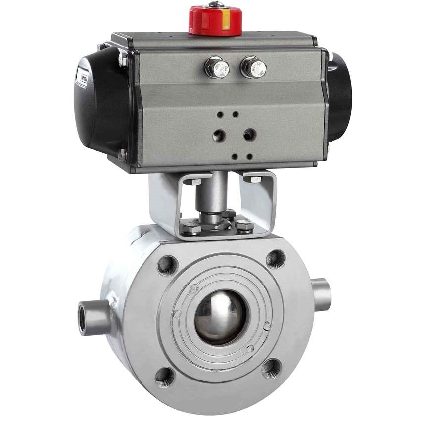 Pneumatic Jacketed Wafer Type Ball Valve