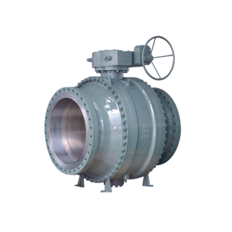 Trunnion Large Size Cast Stainless Steel 3PC Gear Operated Ball Valve