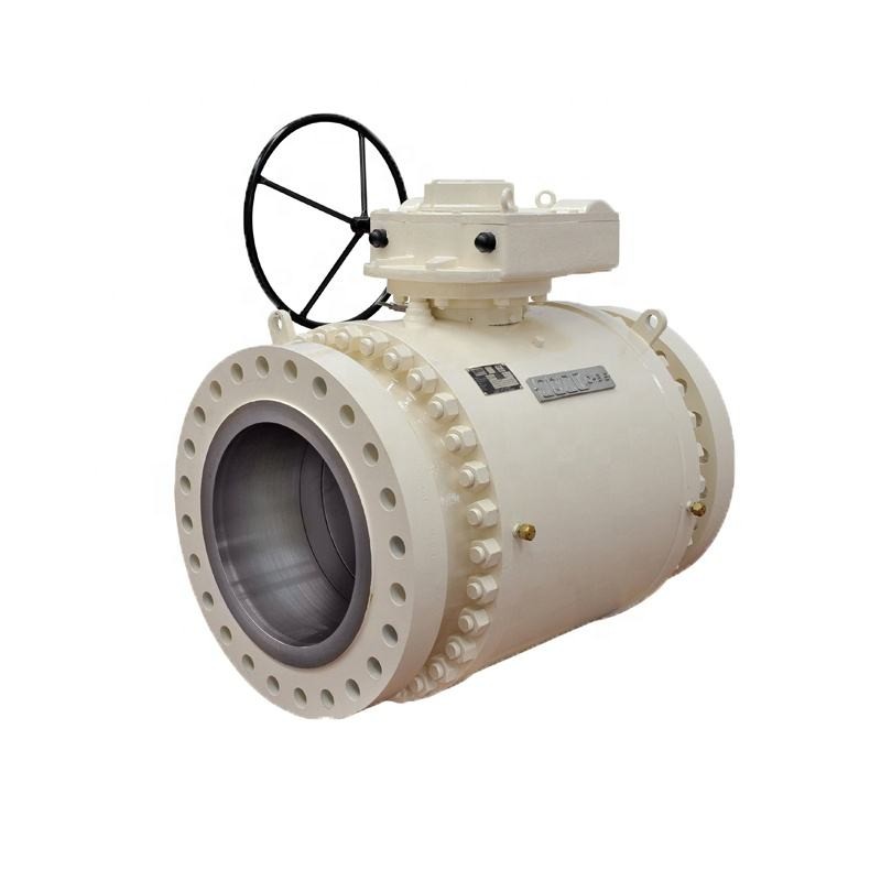 High Pressure Forged Stainless Steel 3PC Gear Operated Ball Valve