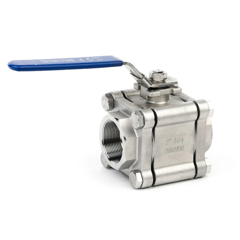 Válvula de bola de acero inoxidable de 3 piezas